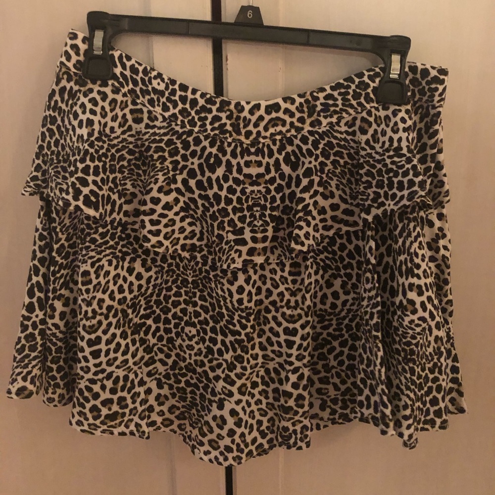 Zara leopard mini skort NWOT size M